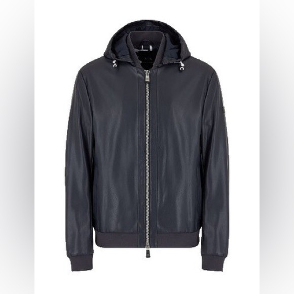 X Armani Exchange
Men's Faux-Leather Hooded Jacket - Picture 1 of 11
